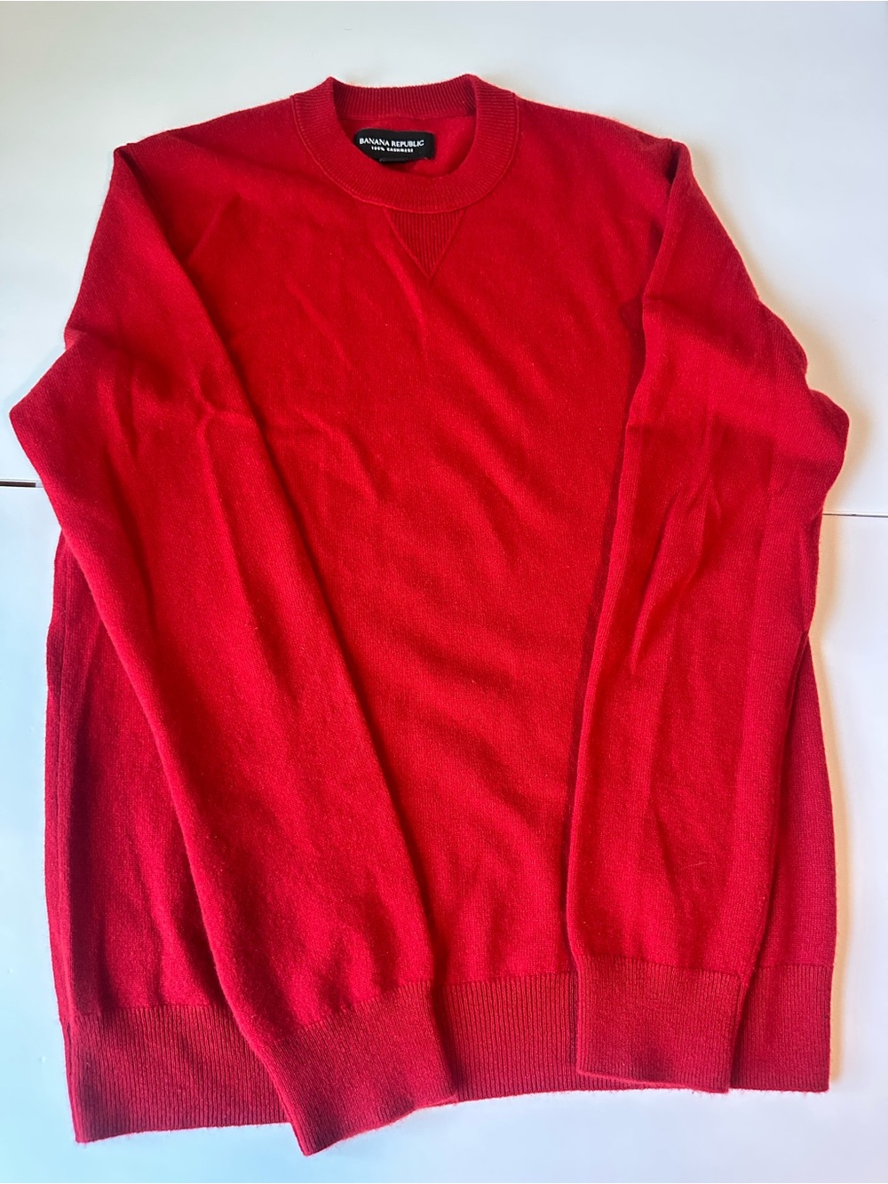 Red Cashmere Sweater by Banana Republic